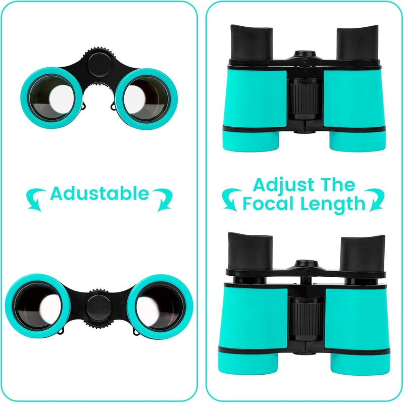 DR ANISON Binoculars for Kids Toy Binoculars Set for Age 3-12 Years Old Boys Girls Outside Play, Bird Watching, Camping, Educational Learning, Birthday Presents - Image 4